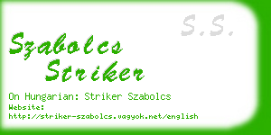 szabolcs striker business card